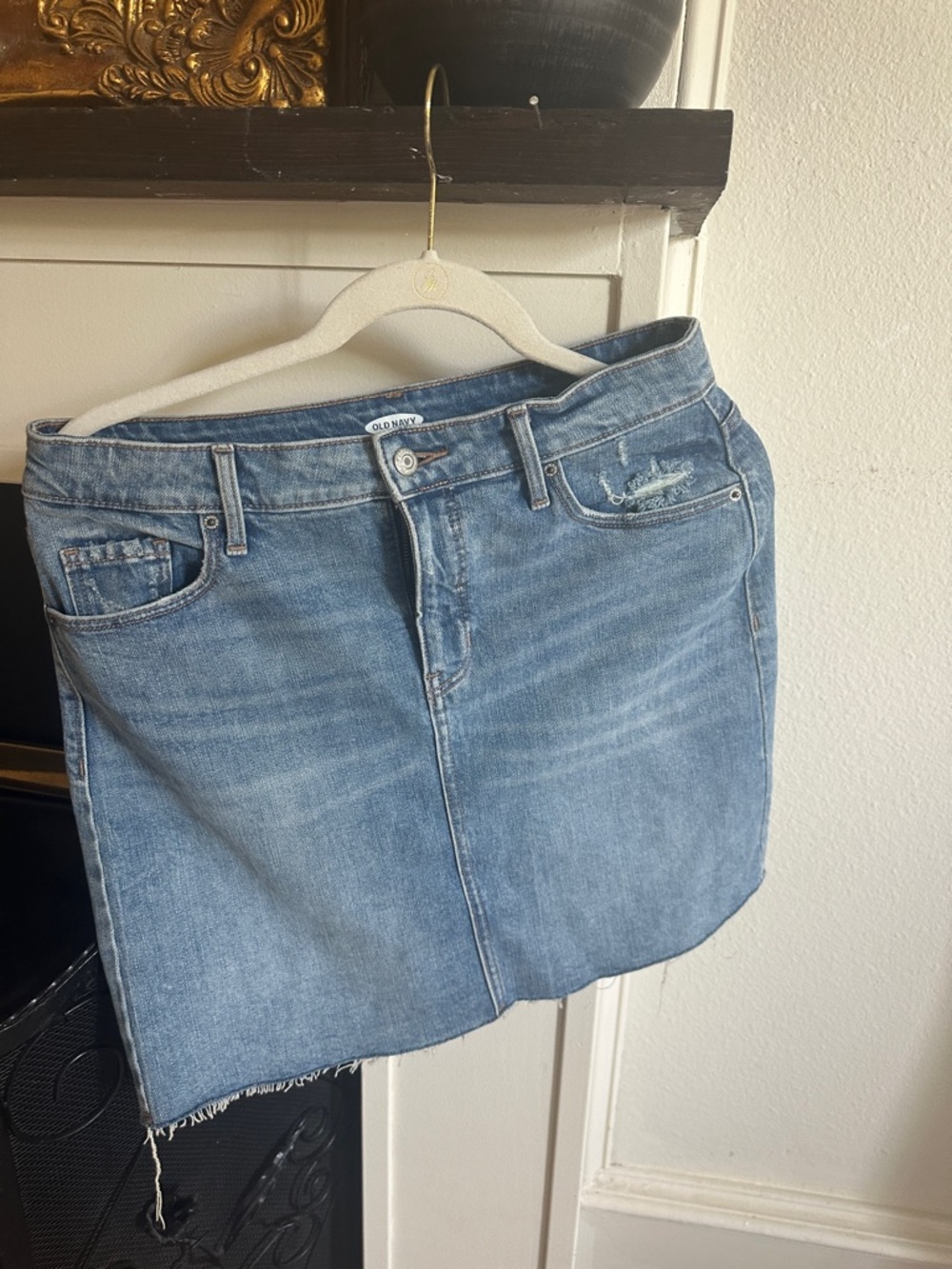 Old Navy Medium Wash Blue Denim Mini Skirt
